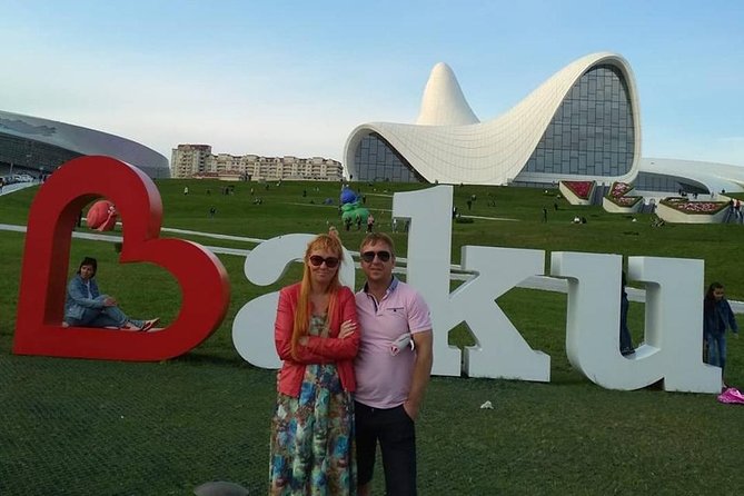 Azerbaijan Tour Package for 3 days(Baku & Absheron & Gobustan & Gabala Tours) - Upland Park views and the Heydar Aliyev Center architecture stop