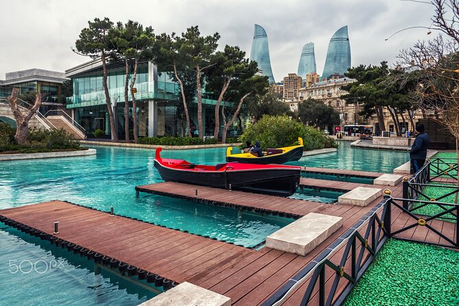 Baku City Sights Guided Night Walking Tour with Funicular - Baku Boulevard and Mini Venice, the promenade-photo combo