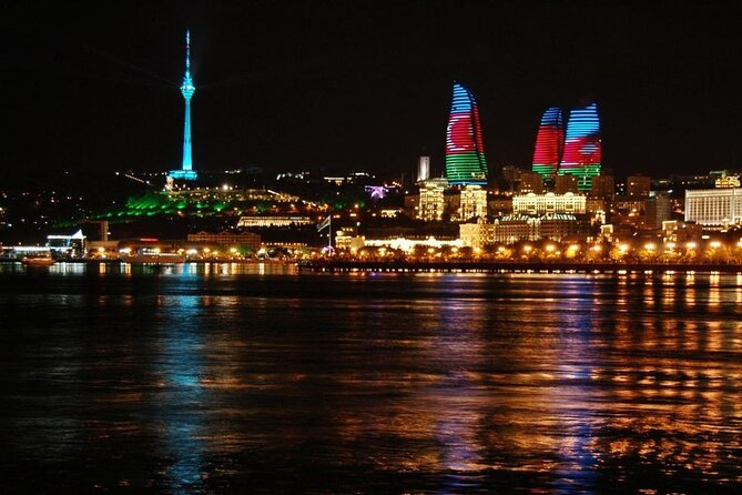 Baku City Sights Guided Night Walking Tour with Funicular - Old city sparkle, parks, fountains, and Seaside Boulevard