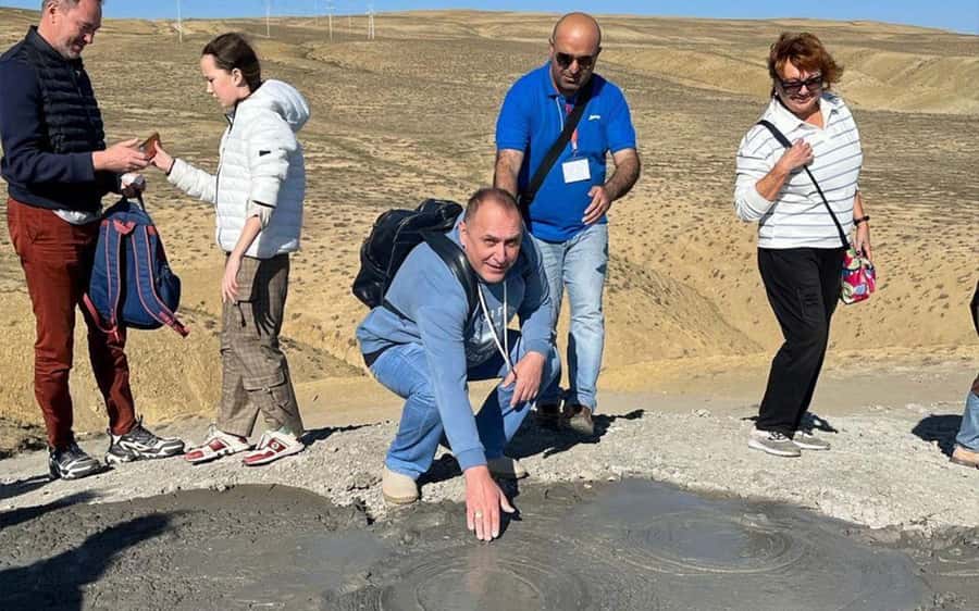 Baku: Gobustan & Absheron Group Tour + Lunch & Tickets inc - Mud Volcano State Complex: close-up geology that feels almost unreal