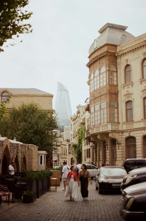 Baku Old City Wonders: A Walking Tour Through Time - Panoramic finale: Old City and modern skyline in one glance