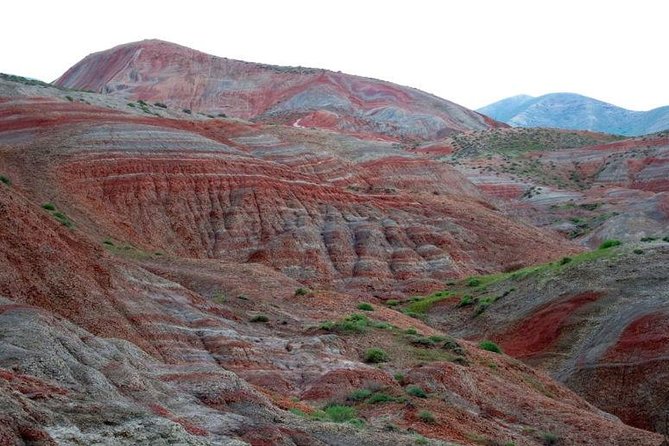 Beshbarmag & Candy Cane Mountains Tour - Candy Cane Mountain Hills: Pink-White Stripes Plus Fossil Clues