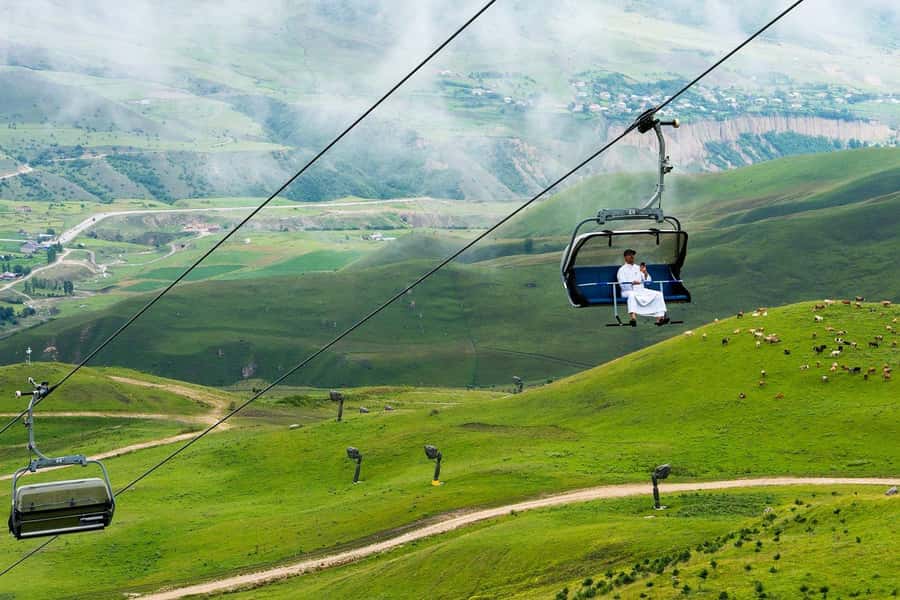 From Baku: Private or Shared Quba & Shahdag Trip with Lunch - Candy Cane Mountains: quick stop, big photos