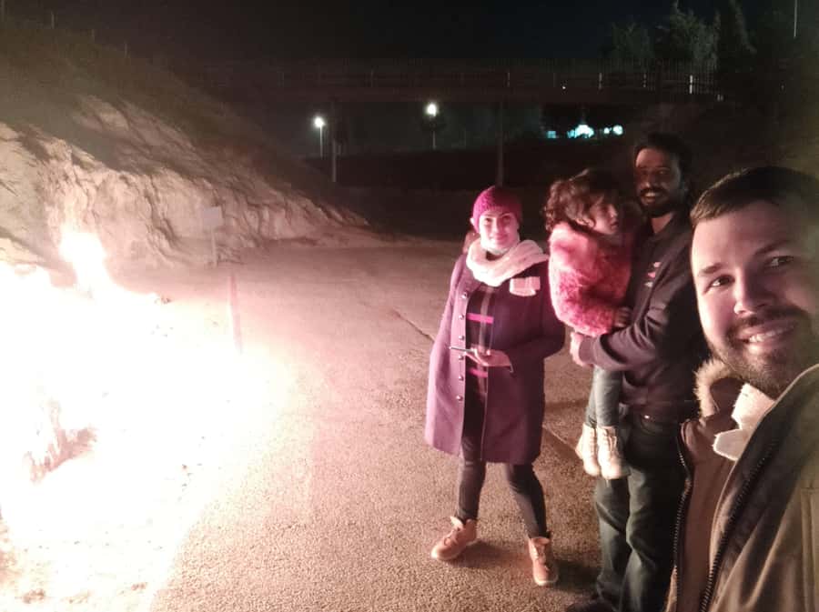Gobustan, Mud Volcano, Burning Land and Fire Temple Tour - Yanar Dag Burning Mountain: natural fire, timed for dusk