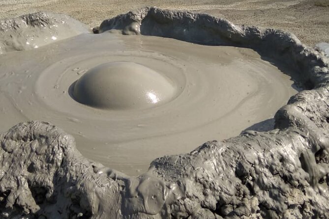 Gobustan Rock Art and Mud volcanoes PRIVATE TOUR - Stop 2: Mud volcanoes in Soviet cars, cold bubbling vents, and that wow moment