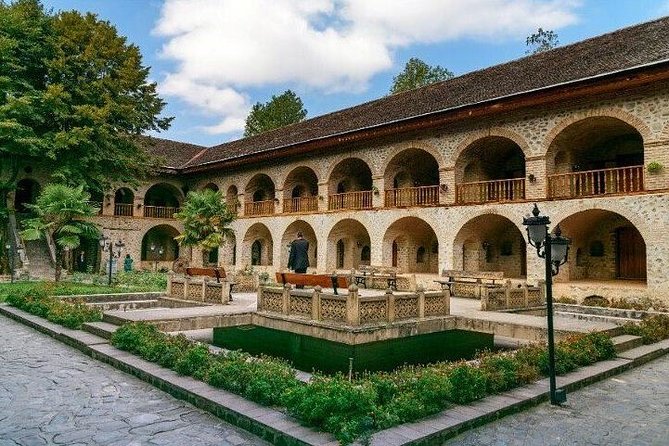 Sheki tour with overnight - Stop 2: Palace of Shaki Khans, the murals, and the stained-glass glow